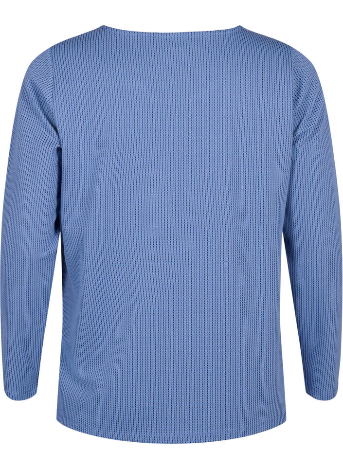 Chemisier à coupe A texturé, Quiet Harbor, Packshot image number 1