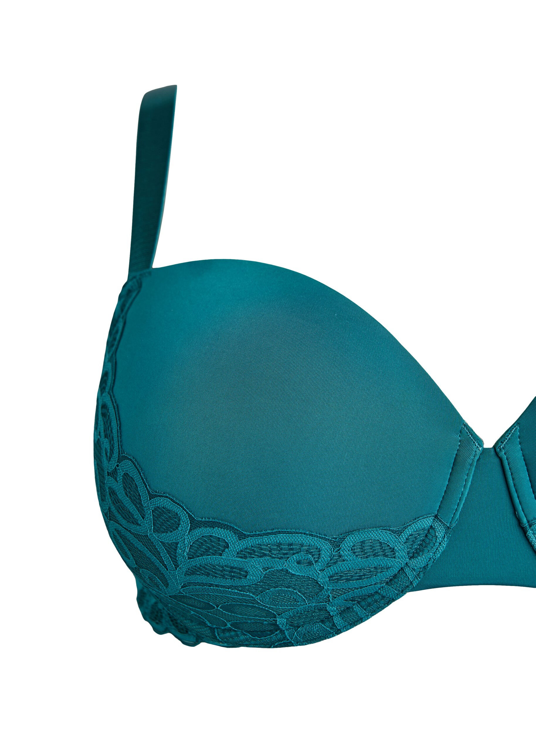 Zizzi Soutien-gorge coqu&eacute; avec armatures et dentelle, Vert, Packshot image number 2