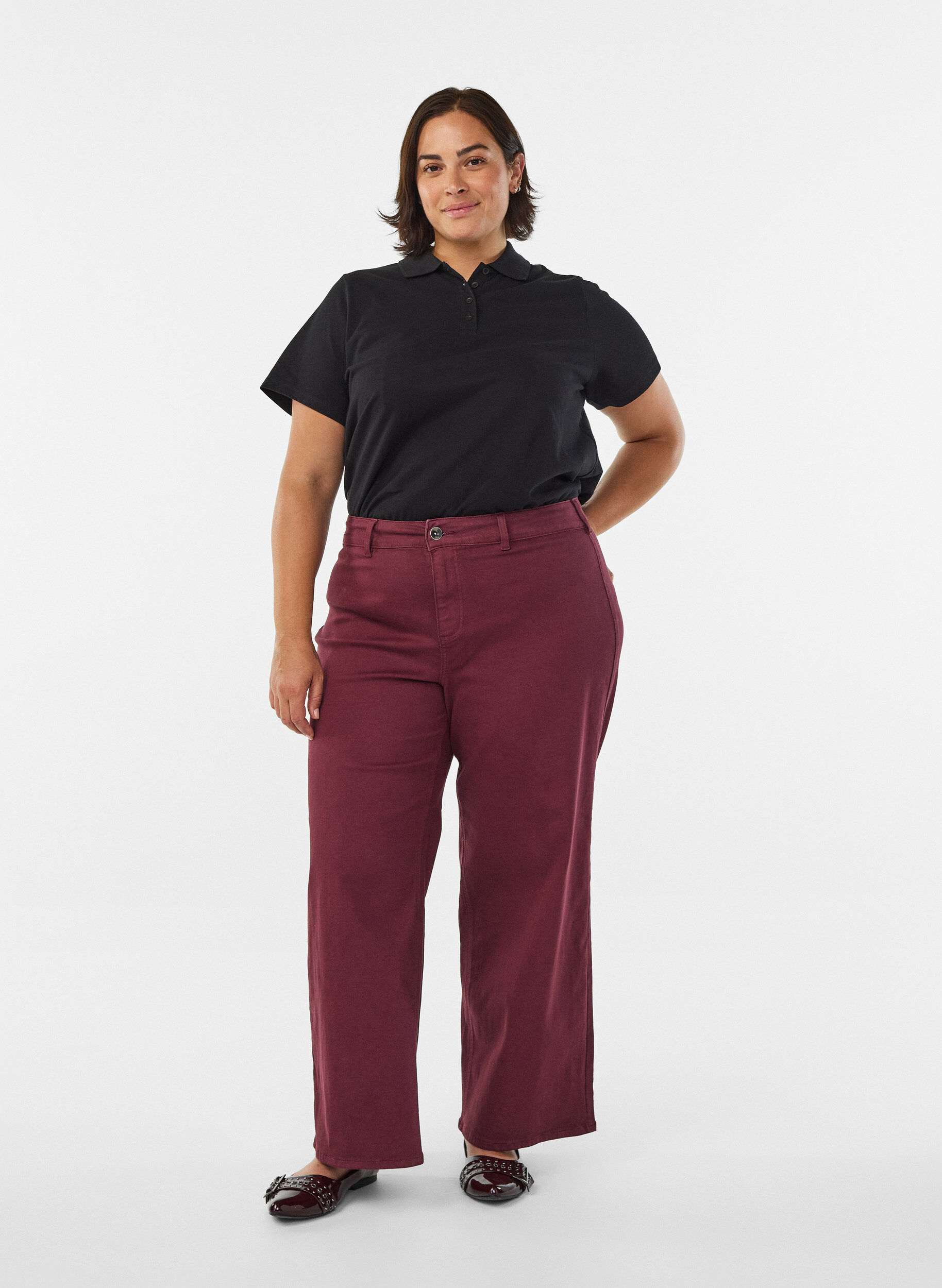 Zizzi FLASH - Polo &agrave; manches courtes, Noir, Model image number 1