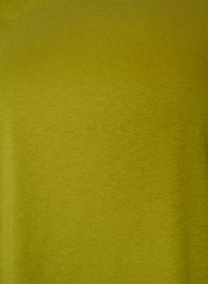 T-shirt basique en coton &agrave; col rond, Vert, Packshot image number 2