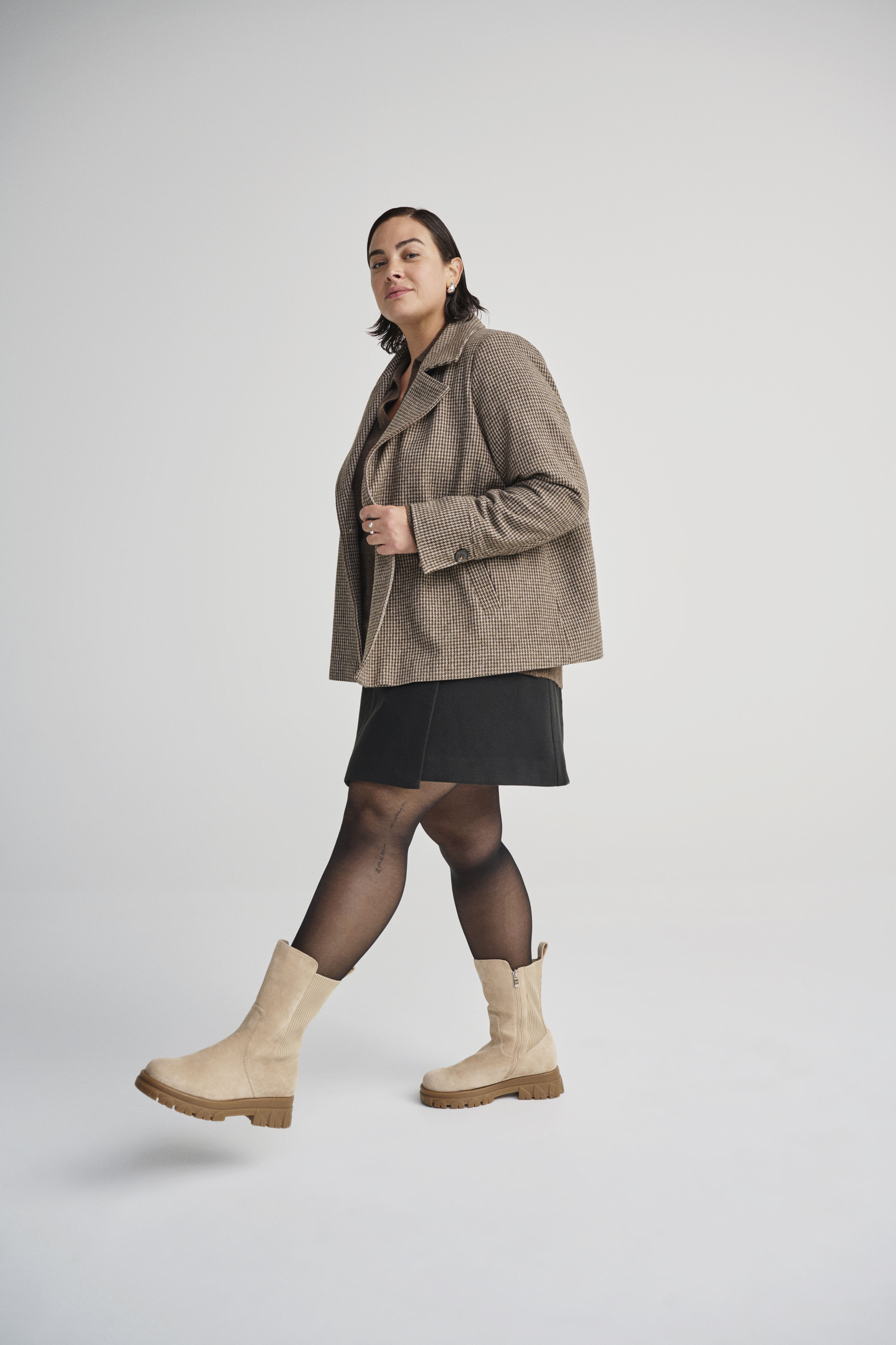 Zizzi Botte en faux daim, , Model