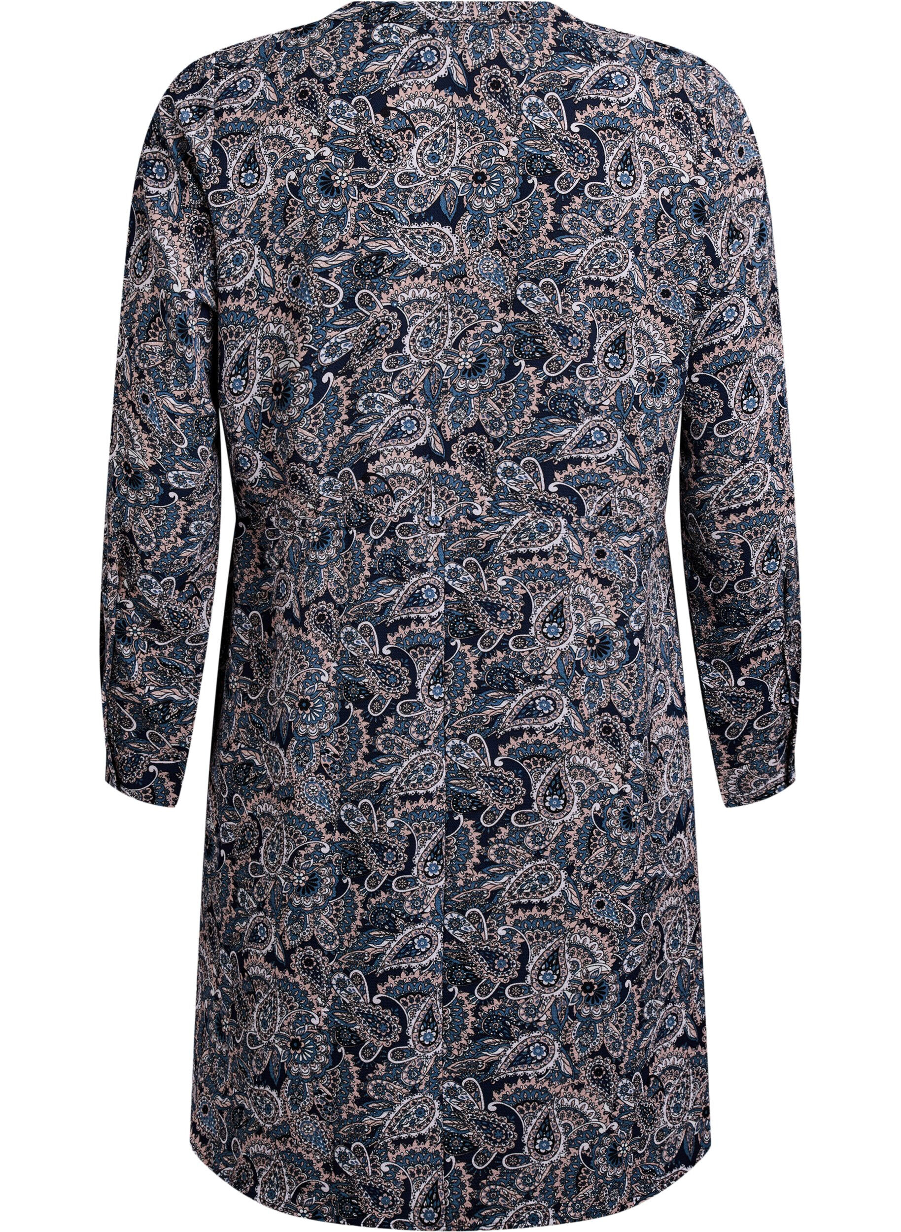 Zizzi Robe mi-longue avec ceinture &agrave; nouer, Beige, Packshot image number 1