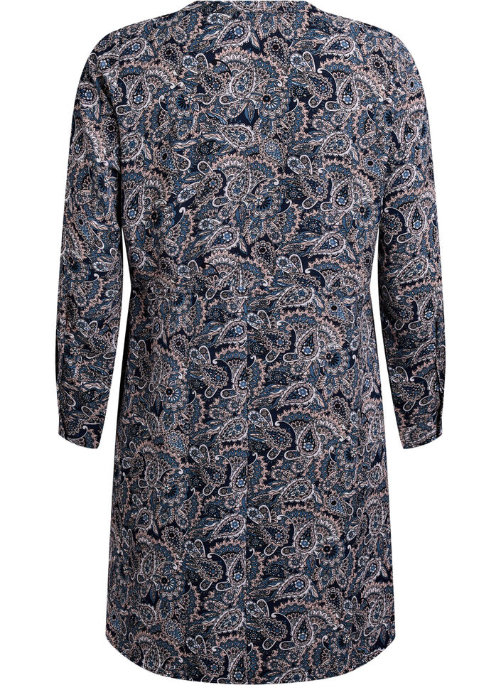 Robe mi-longue avec ceinture à nouer, Beige, Packshot image number 1