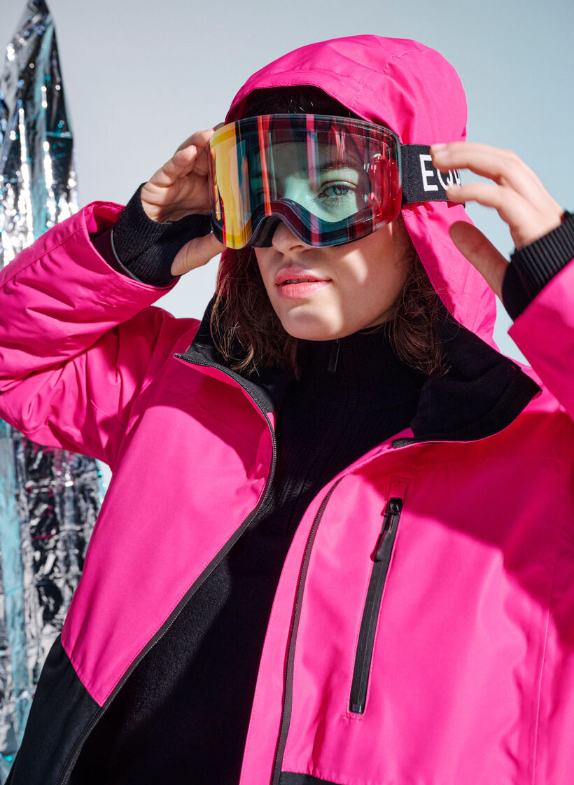 Veste de ski bicolore avec capuche, Fuchsia Purple Comb, Image image number 1