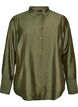 Chemise en viscose avec des boutons dor&eacute;s, Vert, Packshot image number 0