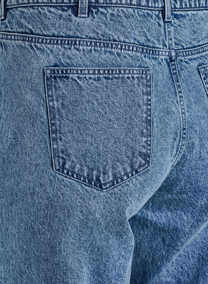 Jean coupe ample avec coutures apparentes, Bleu Clair, Packshot image number 3