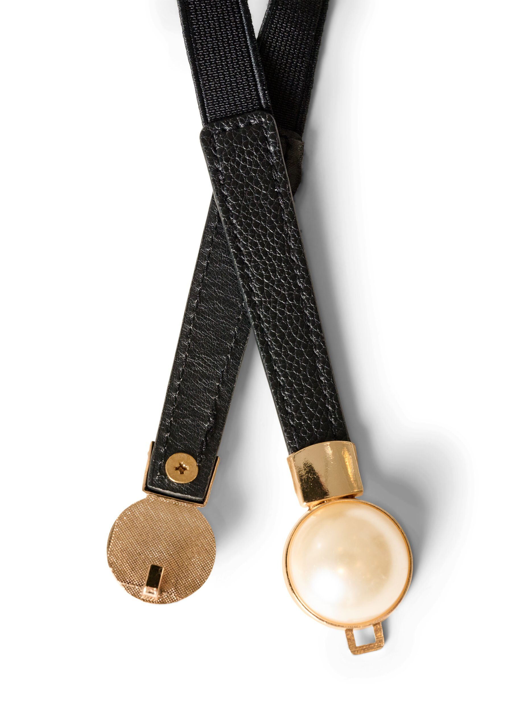 ZizziCeinture &eacute;lastique avec d&eacute;tails perl&eacute;s, Noir, Packshot image number 1
