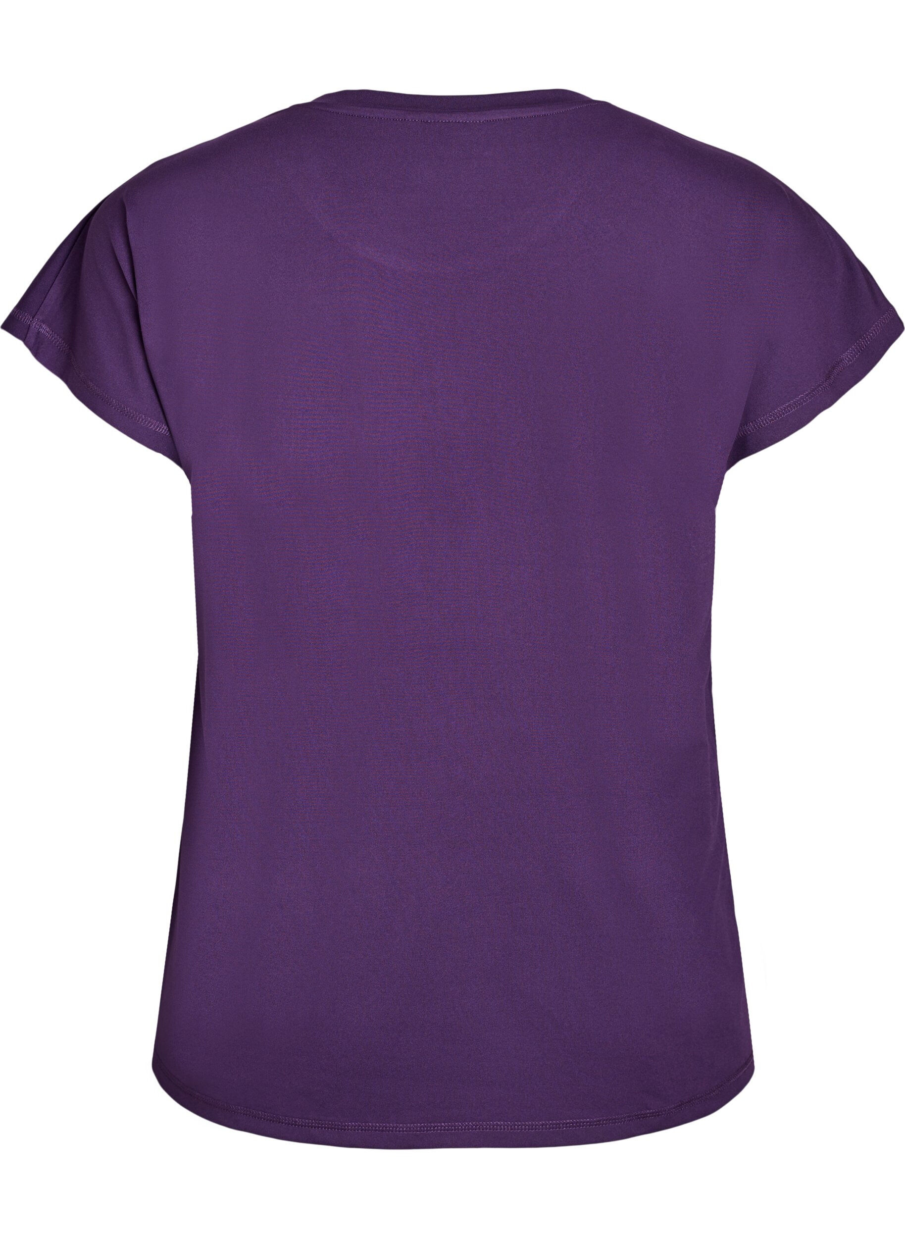 Zizzi T-shirt de sport couleur unie, Violet, Packshot image number 1