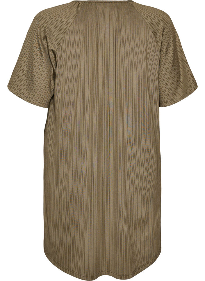 Tunique en jersey &agrave; rayures textur&eacute;es, Marron, Packshot image number 1
