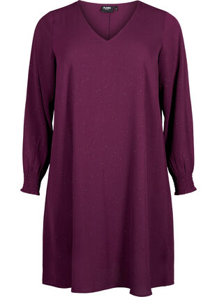FLASH - Robe à manches longues scintillante, Purple w. Silver, Packshot image number 0