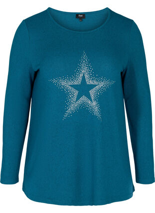 Robe fleurie à manches longues, B.Coral w. Stud Star, Packshot image number 0