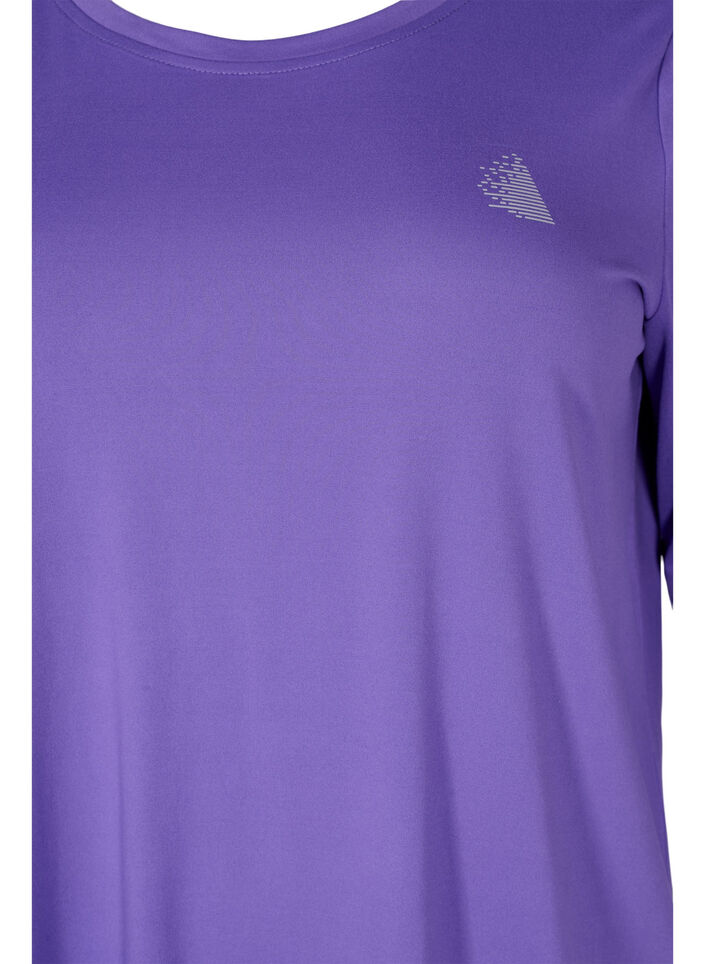 Blouse d'entra&icirc;nement &agrave; manches 3/4, Violet, Packshot image number 2