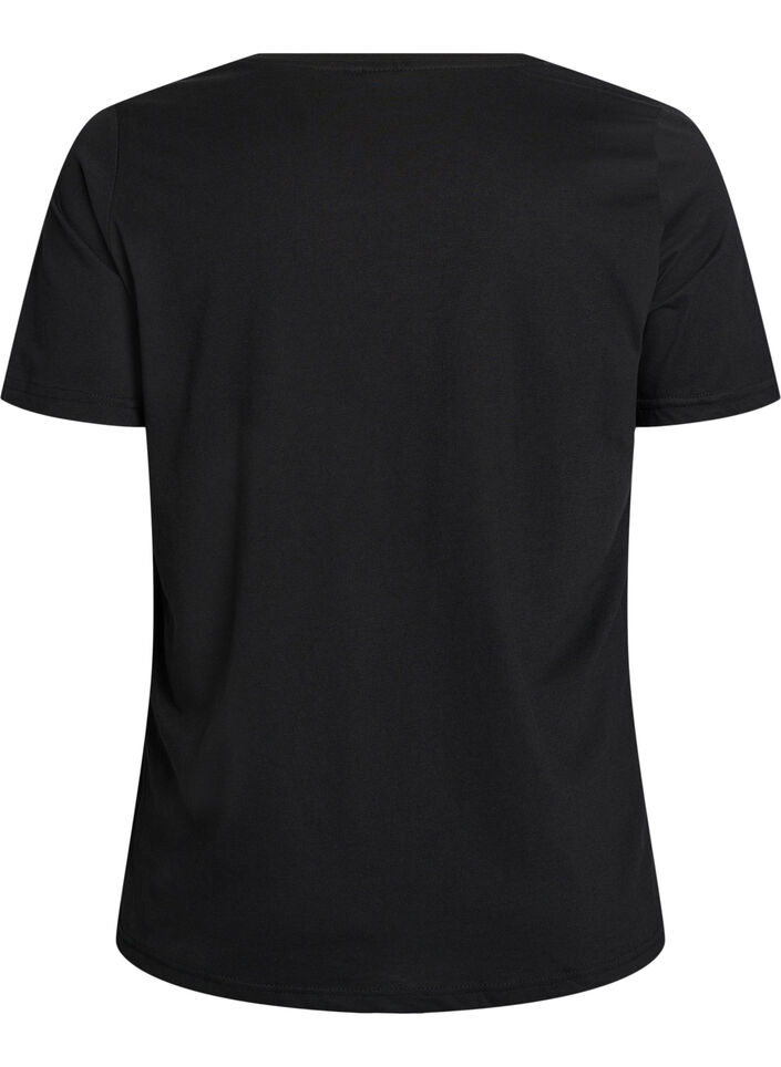 T-shirt imprim&eacute;, Noir, Packshot image number 1