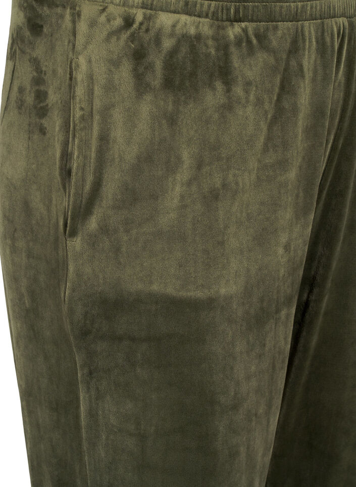 Pantalon ample en velours, Vert fonc&eacute;, Packshot image number 2