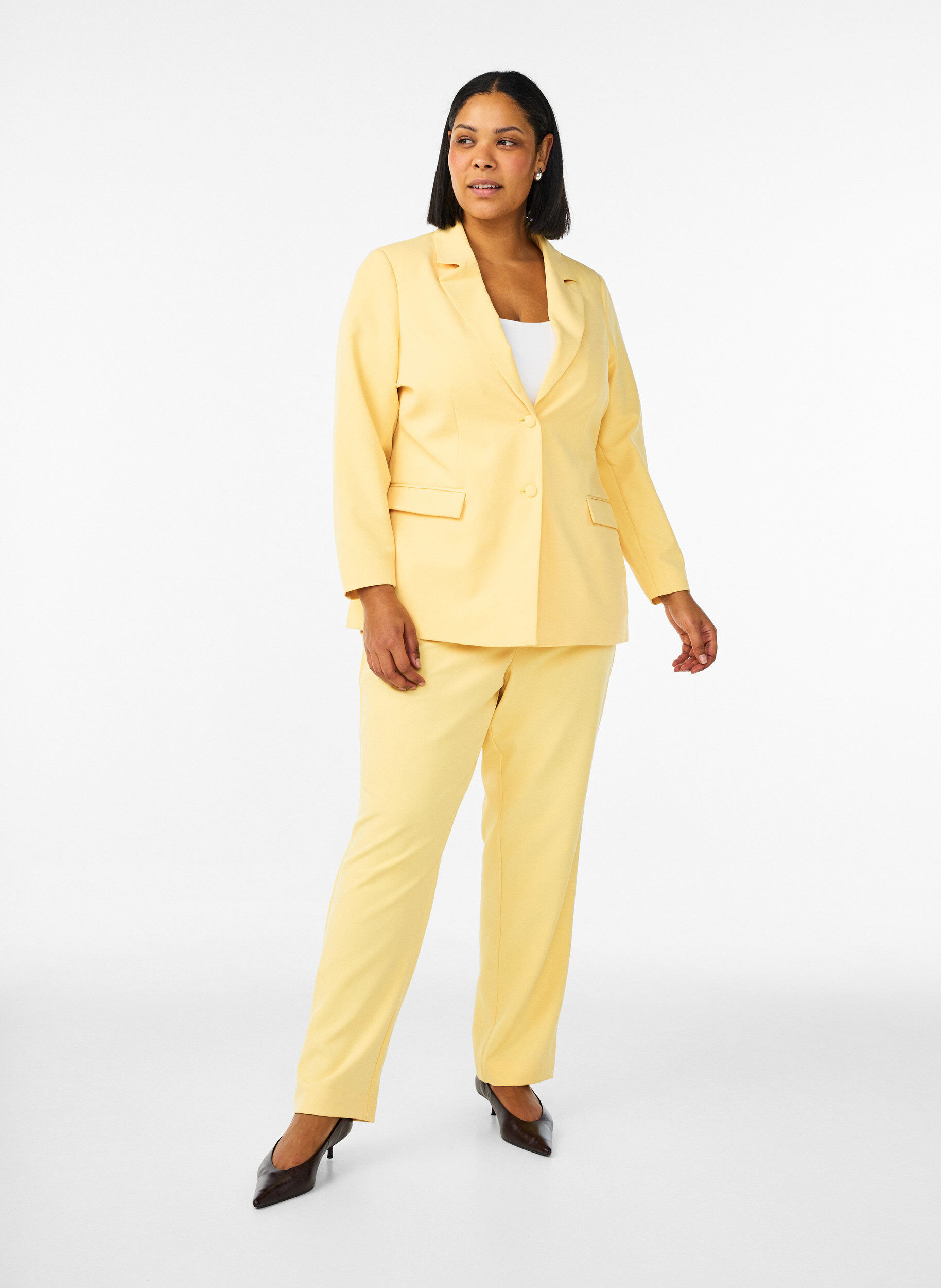 ZizziBlazer classique avec fermeture &agrave; boutons, Jaune clair, Model image number 1