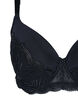 Soutien-gorge à armatures avec rembourrage et dentelle, Black, Packshot image number 2
