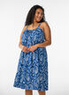 Robe &agrave; bretelles midi en coton bio, Bleu, Model image number 0