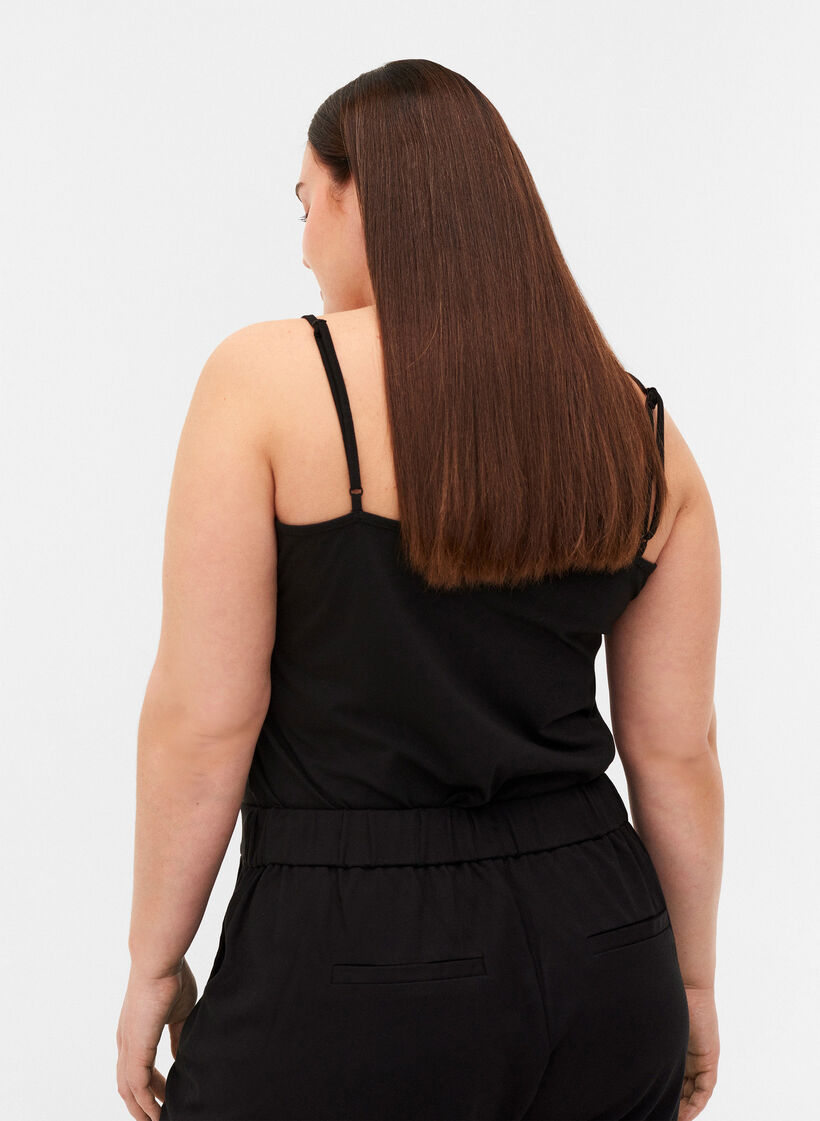 Dessus de base en coton, lot de 2, Black, Model image number 1