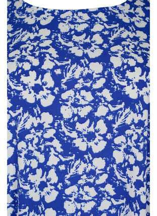 Robe imprimée à manches 3/4, Blue White Flower, Packshot image number 2