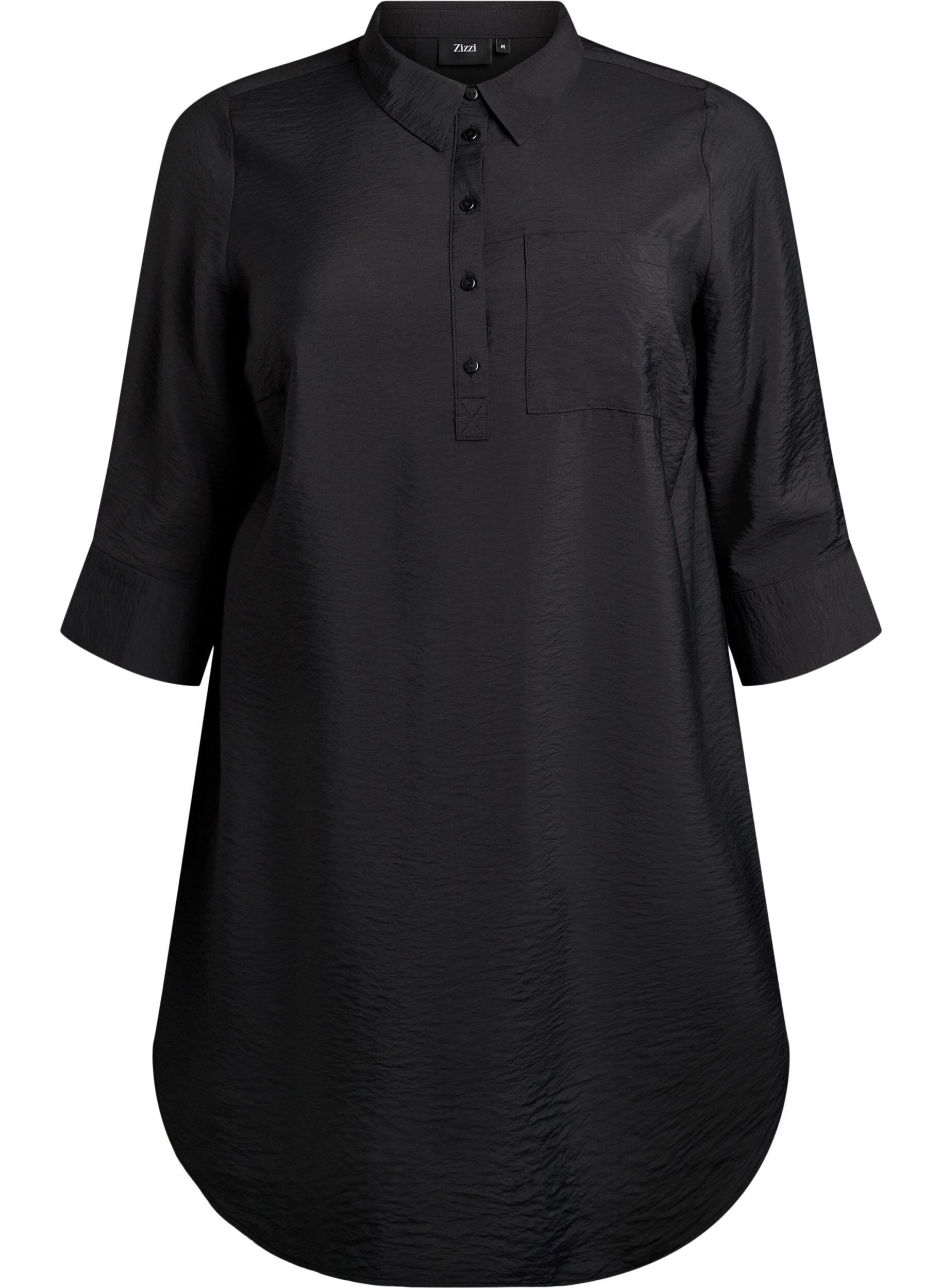 Robe courte avec col et poche poitrine