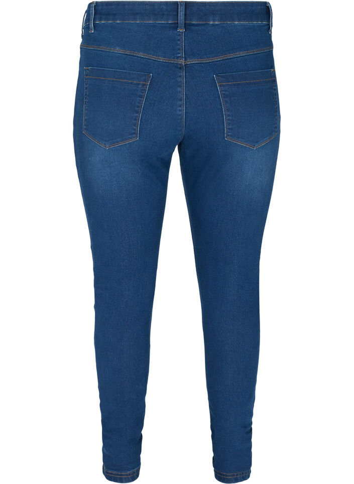 Jeggings en coton m&eacute;lang&eacute;, Blue denim, Packshot image number 1