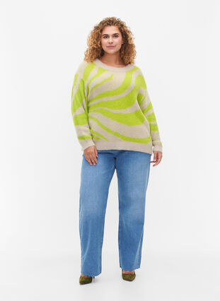 Blouse tricotée douce avec motif, Tender Shoots Comb, Model image number 2