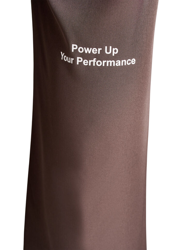 Pantalon de sport taille haute et coupe droite, Marron, Packshot image number 3