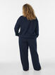 Sweat-shirt avec imprim&eacute; texte, Bleu, Model image number 2