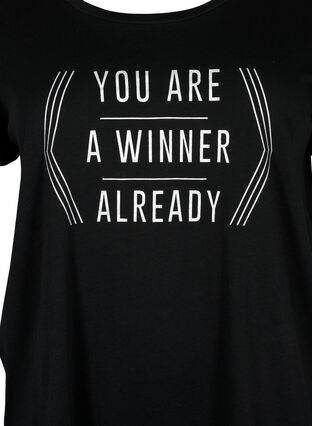 T-shirt de sport avec imprimé, Black w. Winner, Packshot image number 2