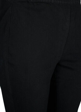 FLASH - Pantalon capri en denim à taille haute et coupe ajustée, Black, Packshot image number 2