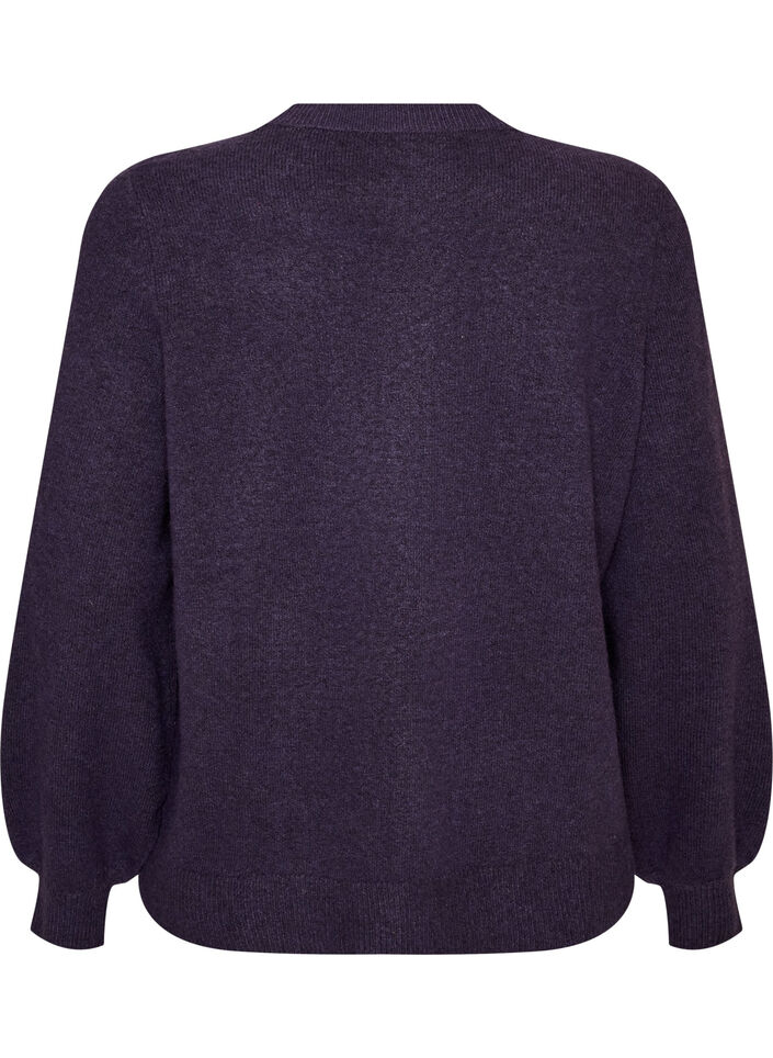 Cardigan en maille douce avec boutons dor&eacute;s, Violet, Packshot image number 1
