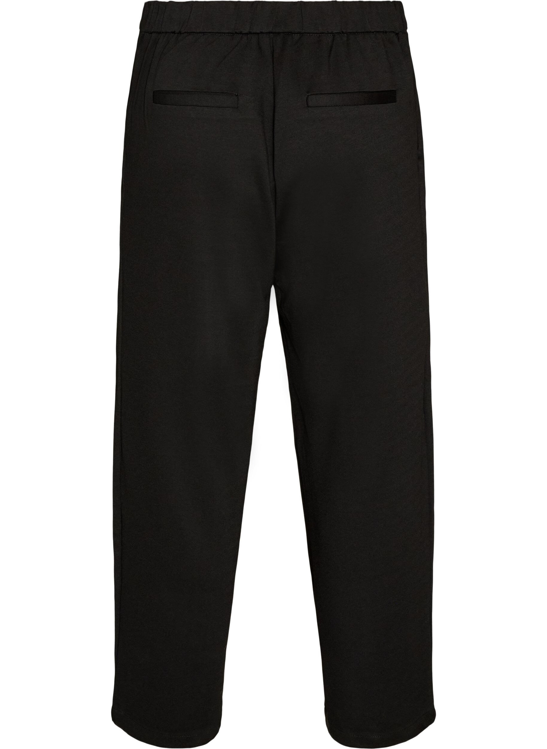 ZizziPantalon ample en jersey taille haute, Noir, Packshot image number 1