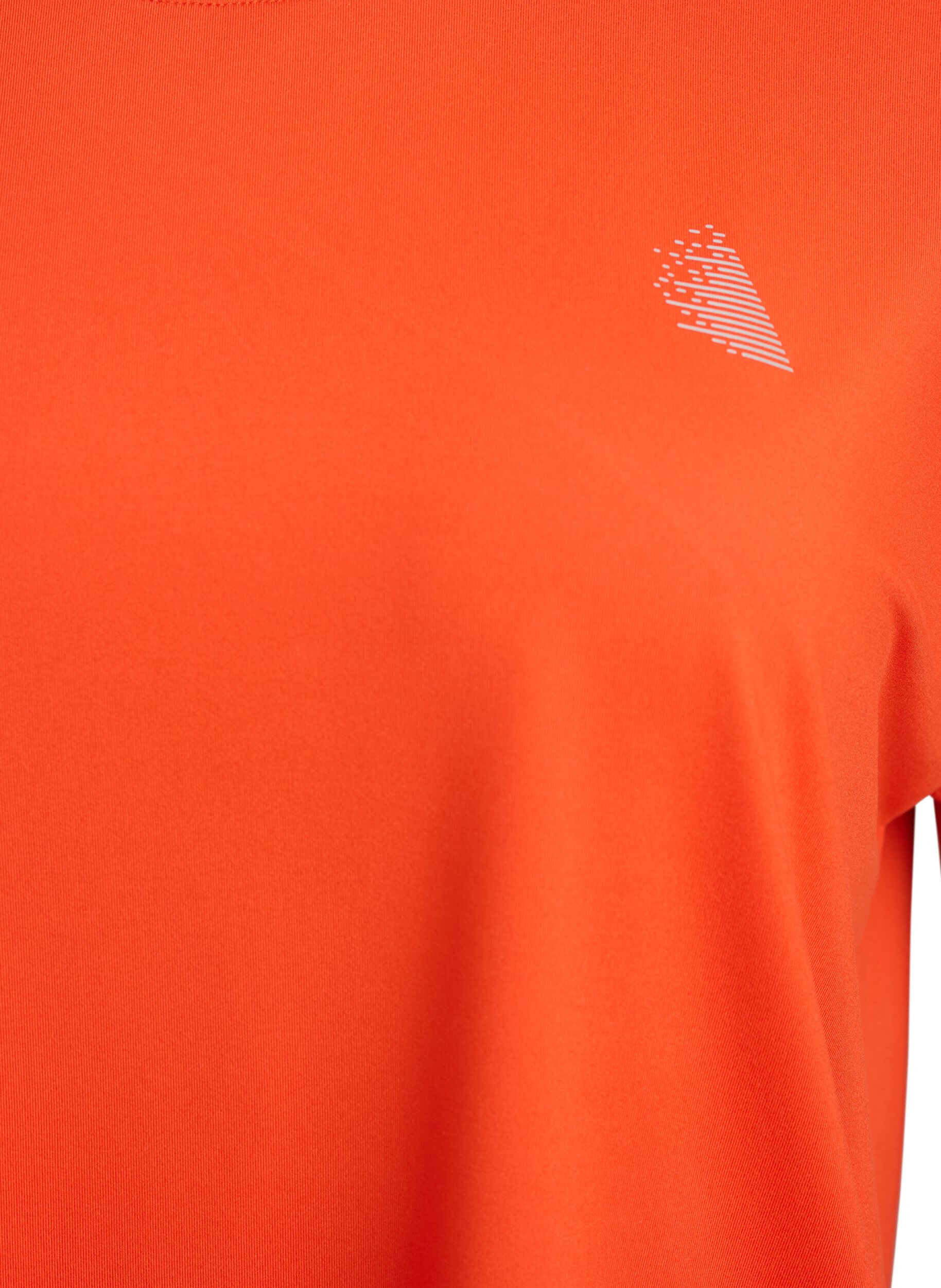 Zizzi T-shirt de sport couleur unie, Orange, Packshot image number 2