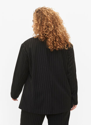 Veste à rayures fines, Black W. Pinstripe, Model image number 1