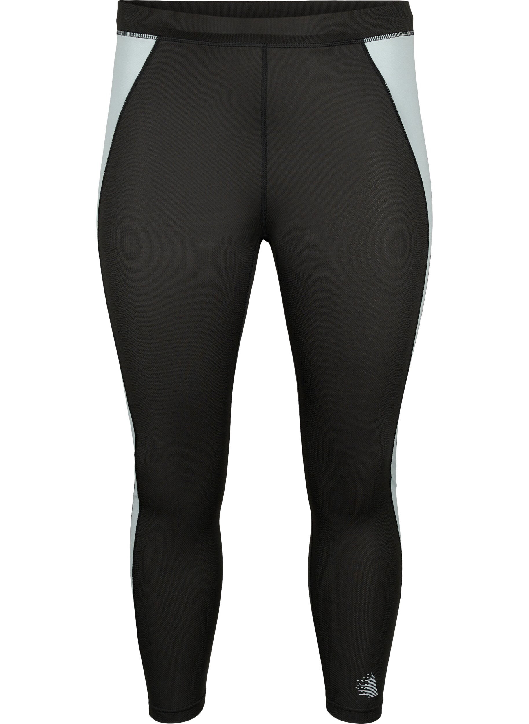 Zizzi Pantalon de ski avec bande contrast&eacute;e, Black w. Gray Mist, Packshot image number 0
