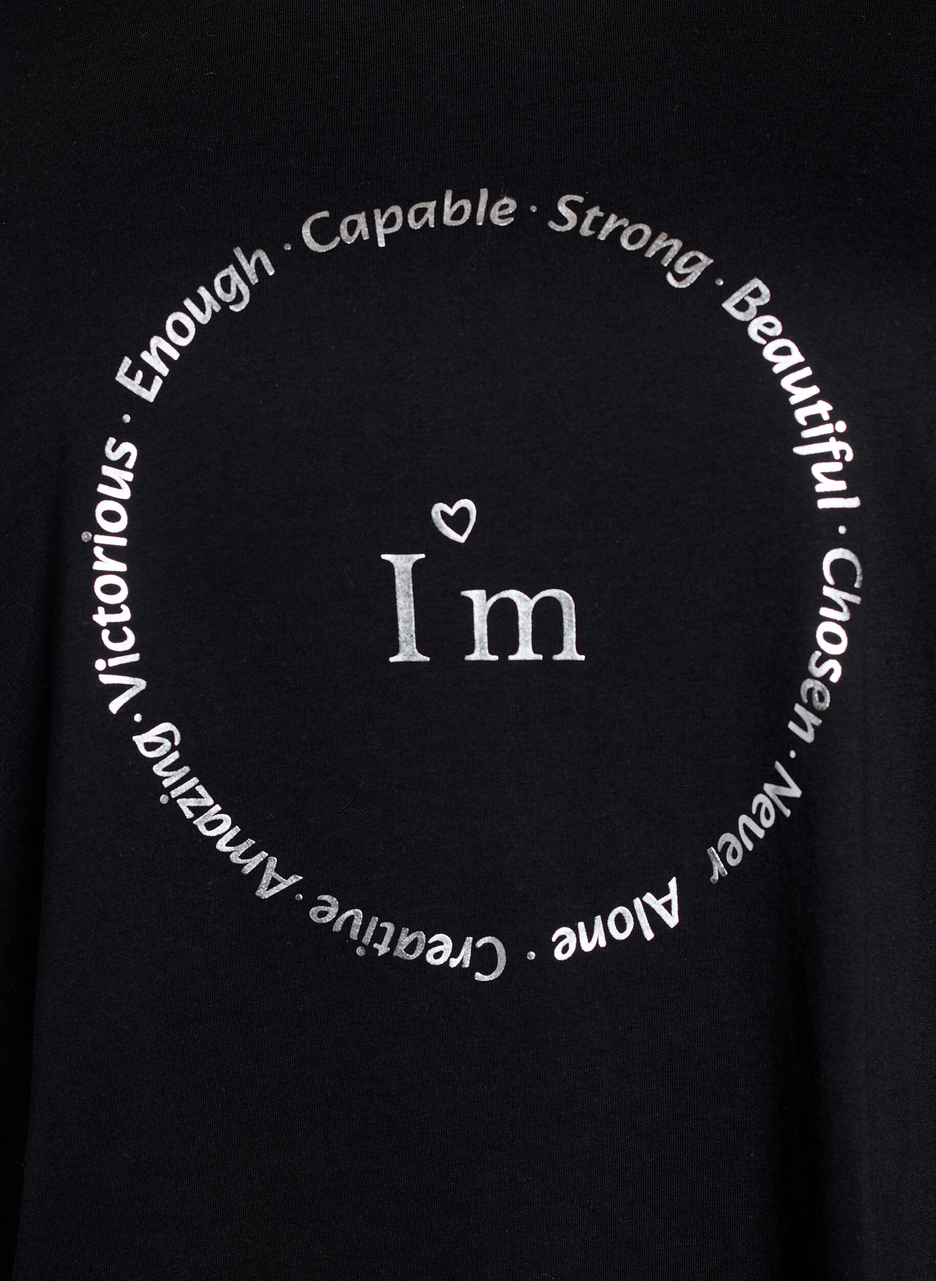 ZizziT-shirt imprim&eacute;, Noir, Packshot image number 2