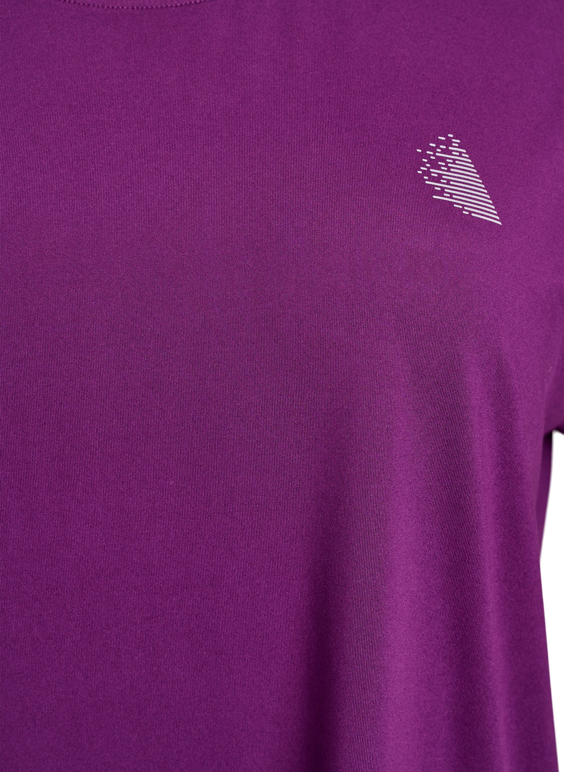 ZizziT-shirt de sport couleur unie, Violet, Packshot image number 2