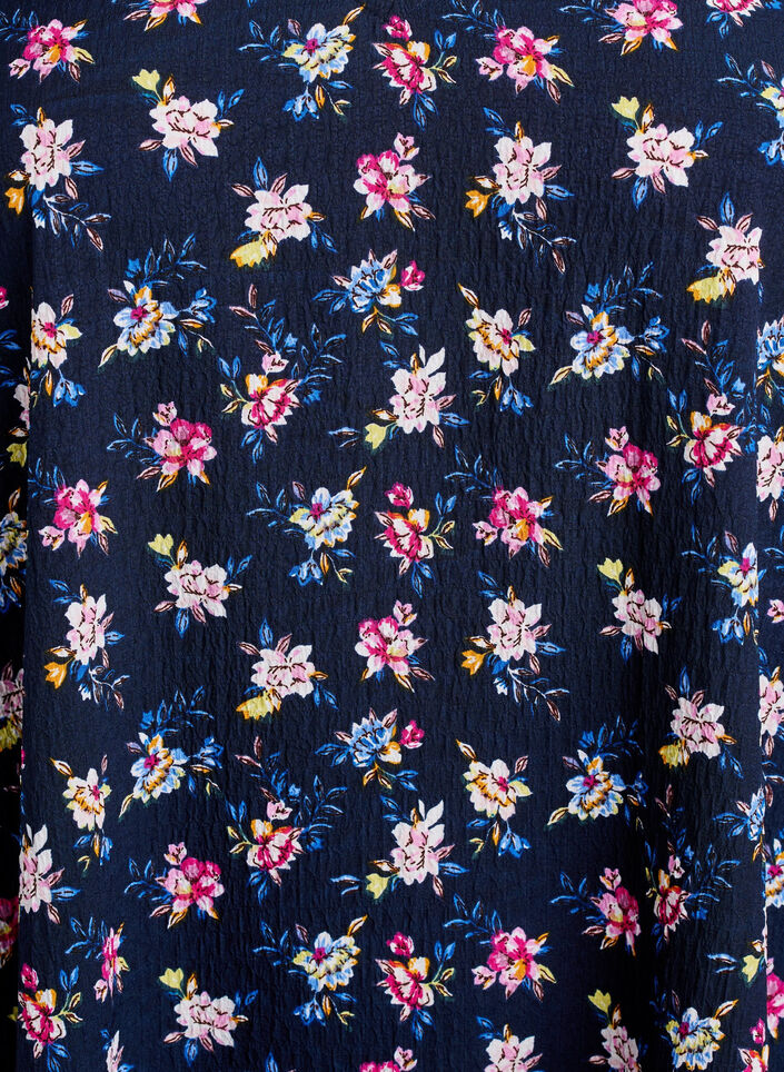 FLASH - Robe à manches courtes avec col en V, Bleu, Packshot image number 2