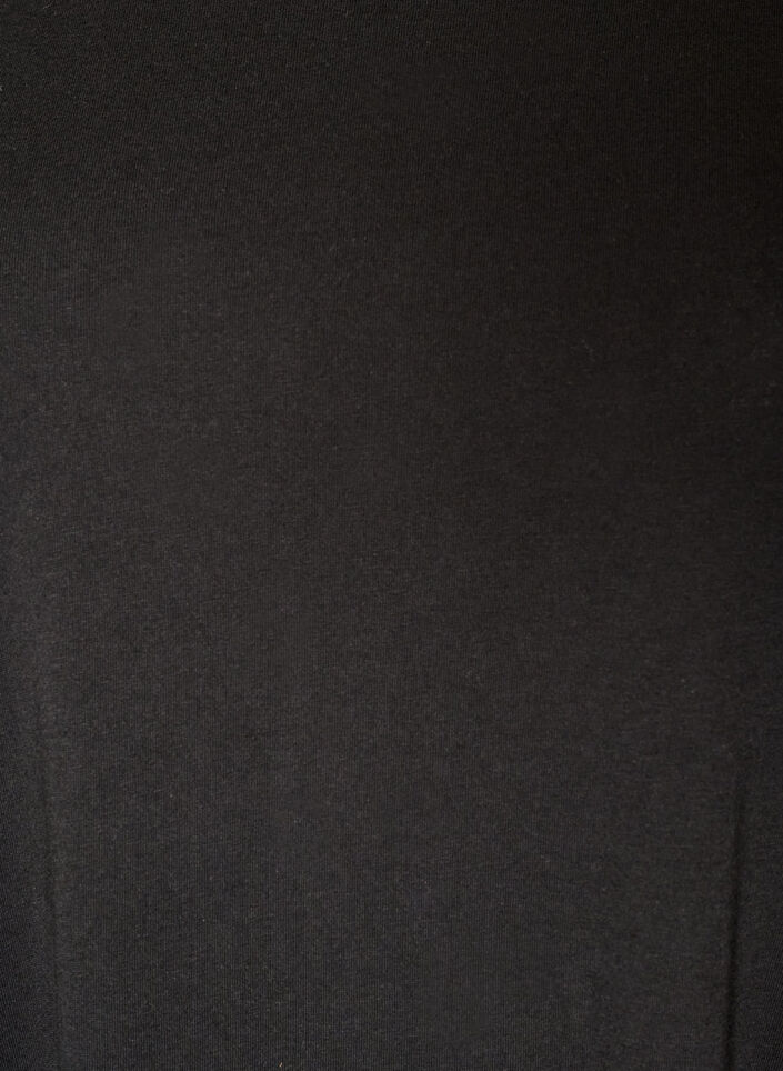 Chemise de nuit en coton bio avec manches &agrave; volants, Noir, Packshot image number 2