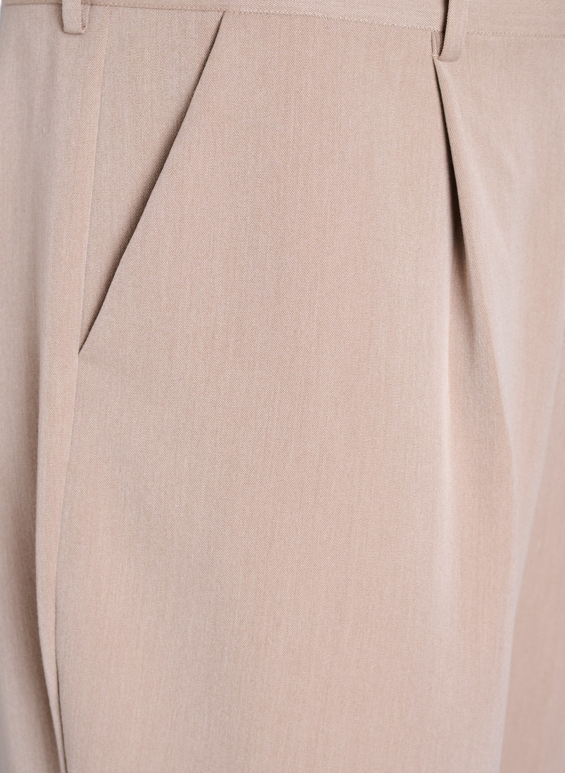 Zizzi Pantalon tailleur taille haute &agrave; coupe droite, Marron, Packshot image number 2