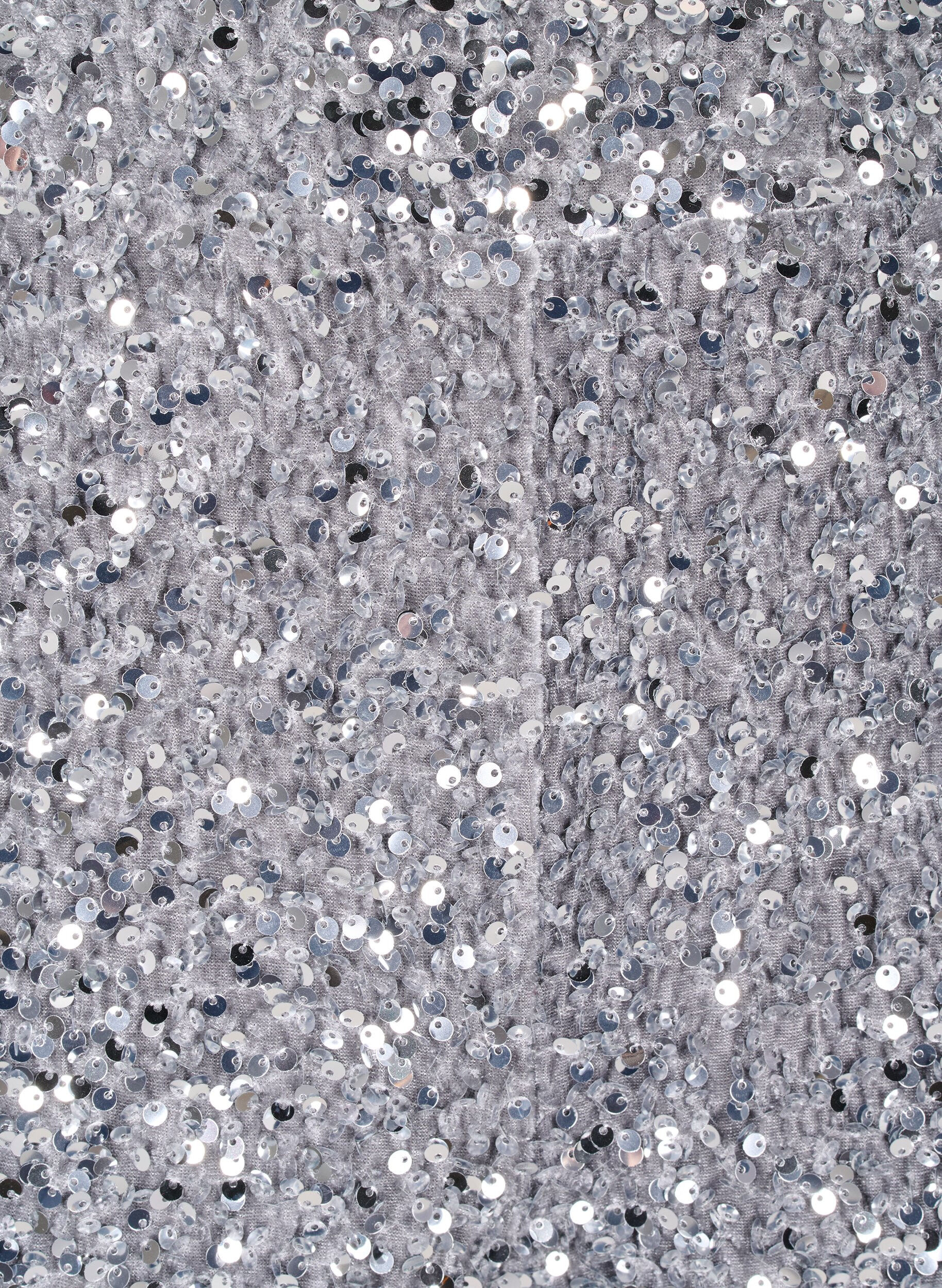 Zizzi Pantalon ample &agrave; paillettes taille haute, Silver, Packshot image number 2