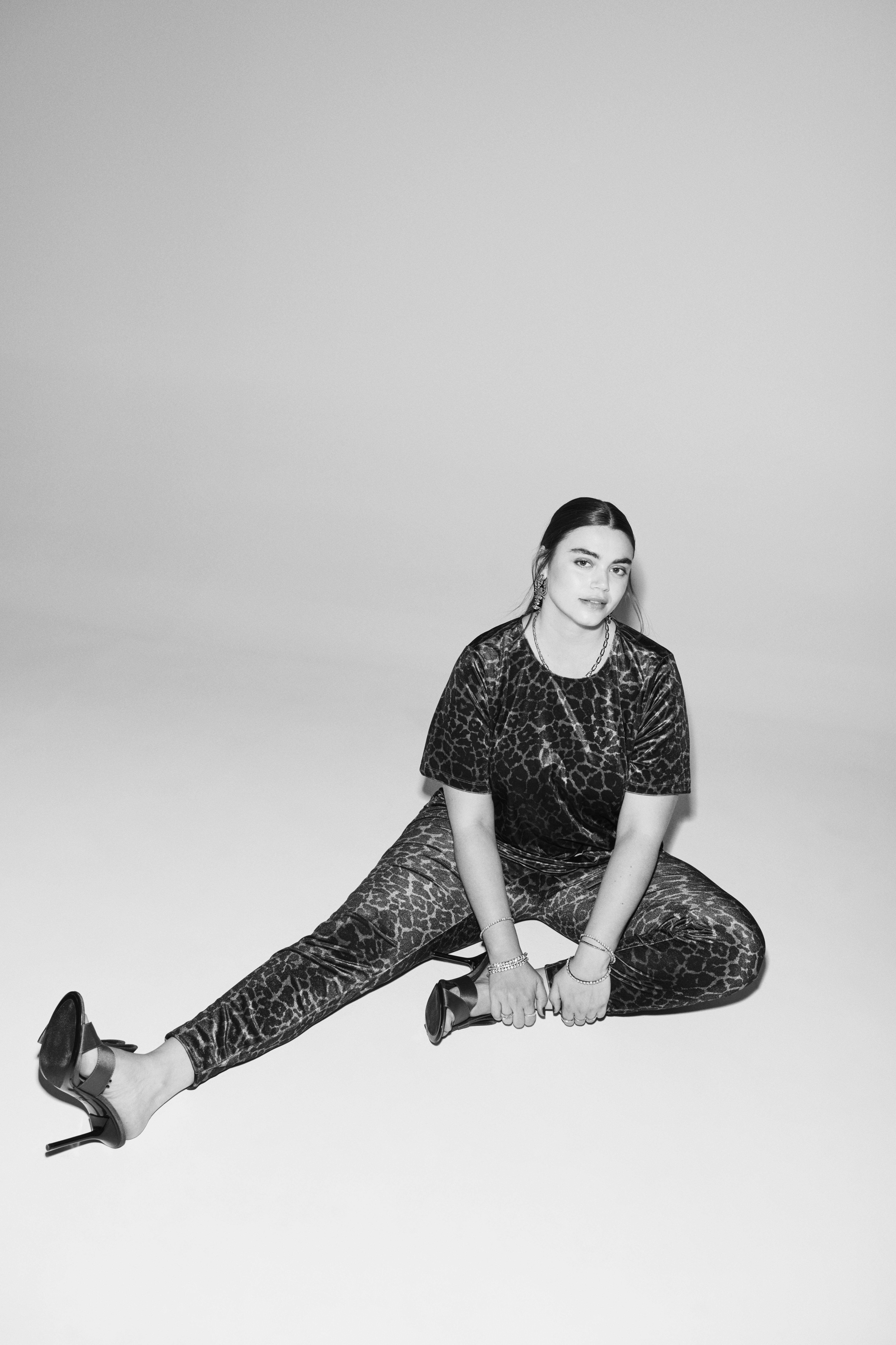 Zizzi Ensemble en velours l&eacute;opard marron , , Model