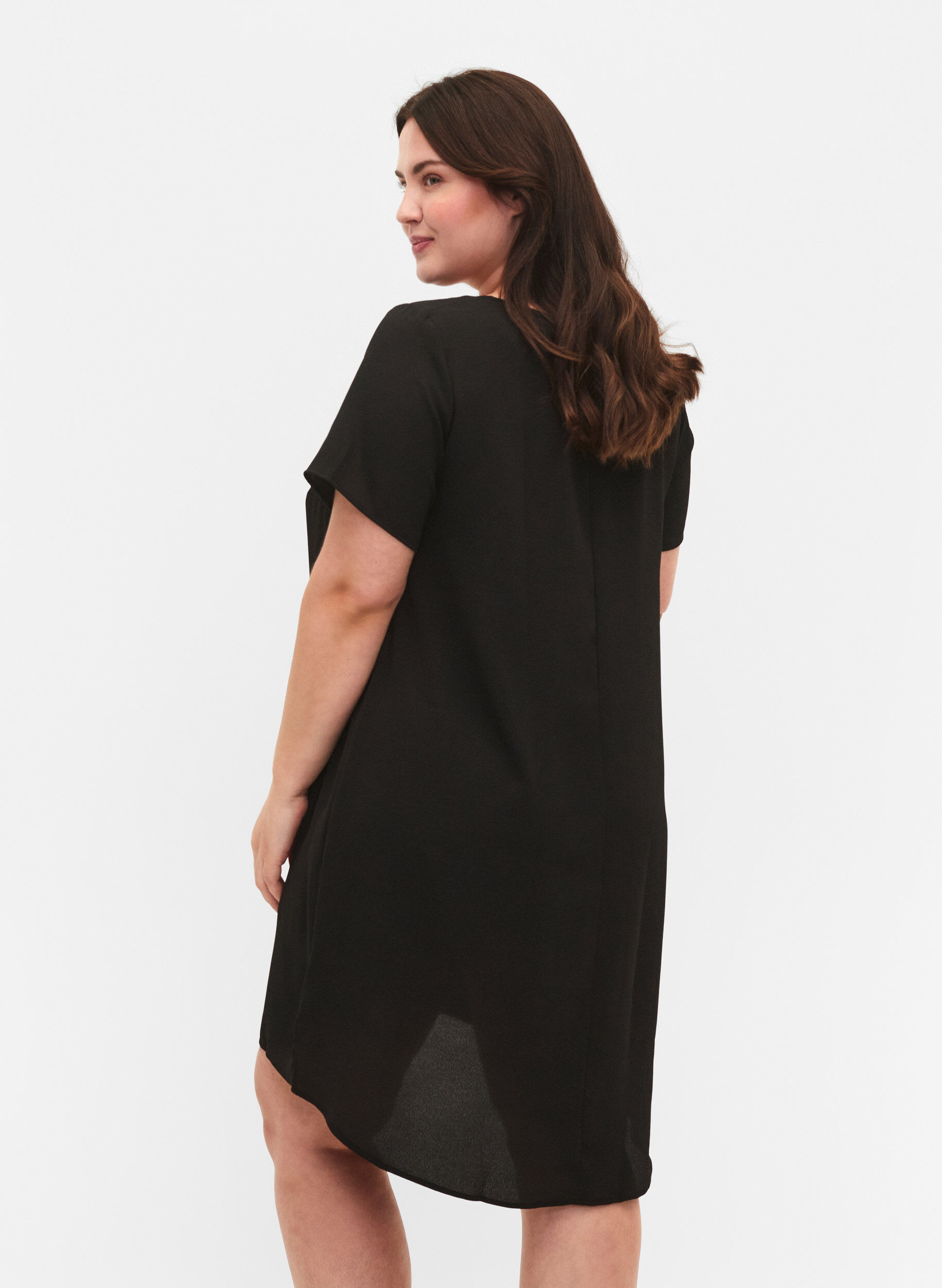 ZizziRobe &agrave; manches courtes avec imprim&eacute;, Noir, Model image number 2