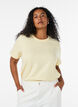 T-shirt basique en coton &agrave; col rond, Jaune clair, Model image number 0