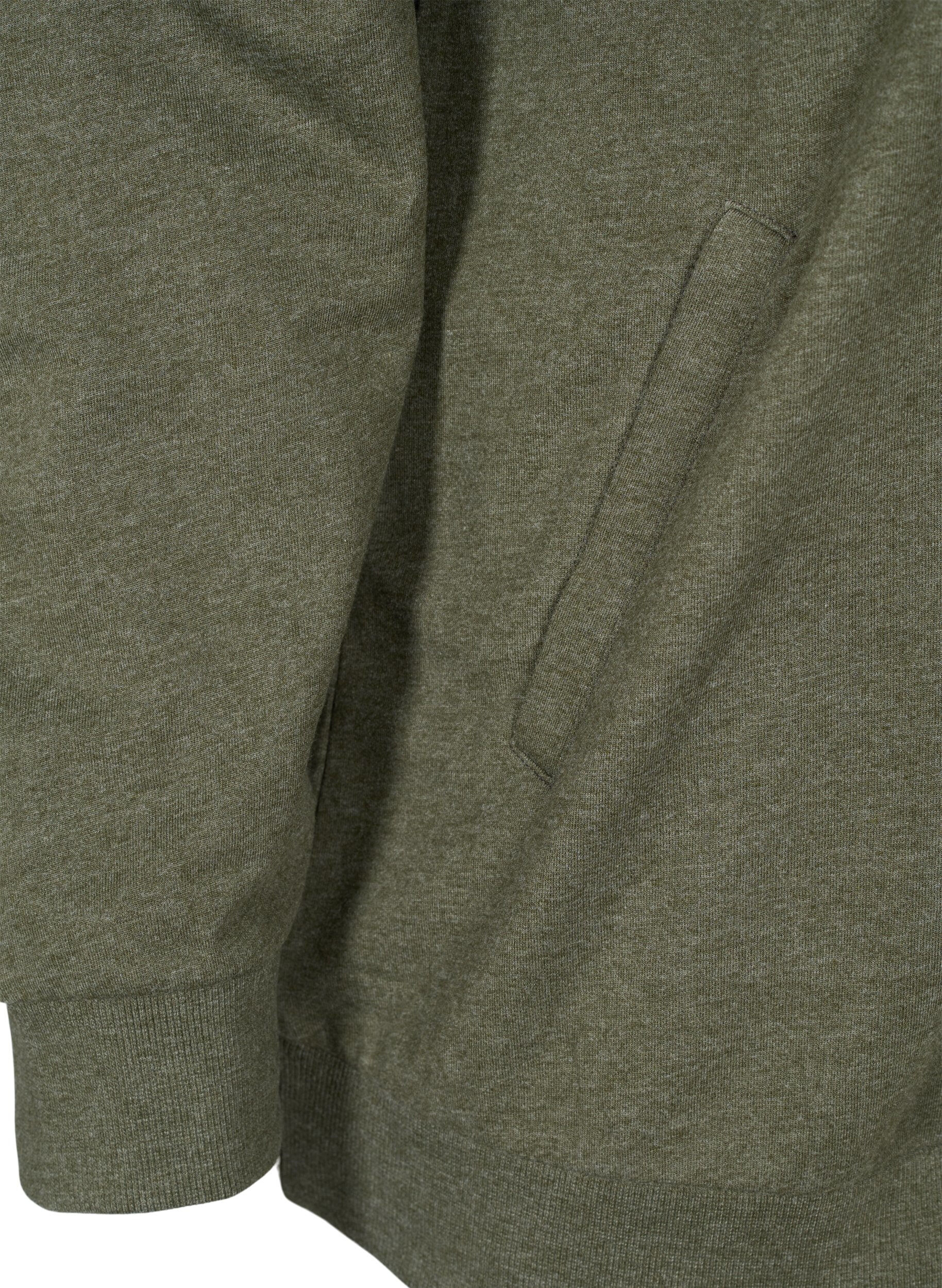 Zizzi Cardigan sweat avec fermeture &eacute;clair et capuche, Forest Night, Packshot image number 3