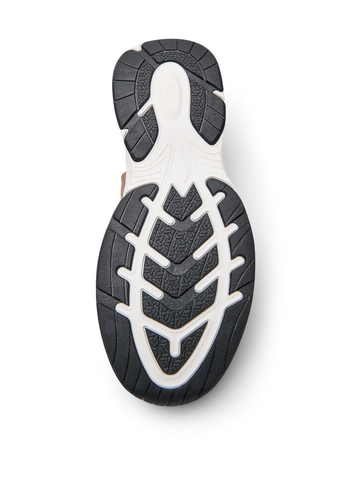 Baskets en maille stretch avec fil paillet&eacute;, Marron, Packshot image number 4