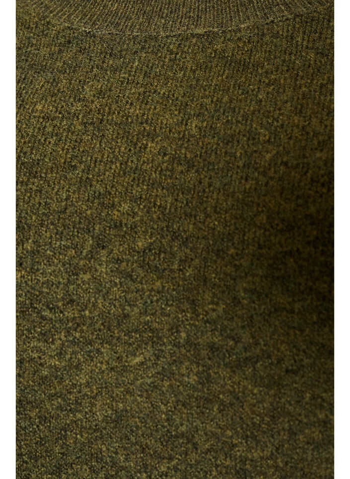 Pull ample en maille avec coutures apparentes, Vert fonc&eacute;, Packshot image number 2