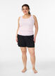 Haut avec bordure en dentelle, Rose, Model image number 1