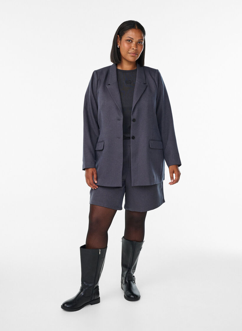 Blazer classique avec poches, Gris anthracite, Model