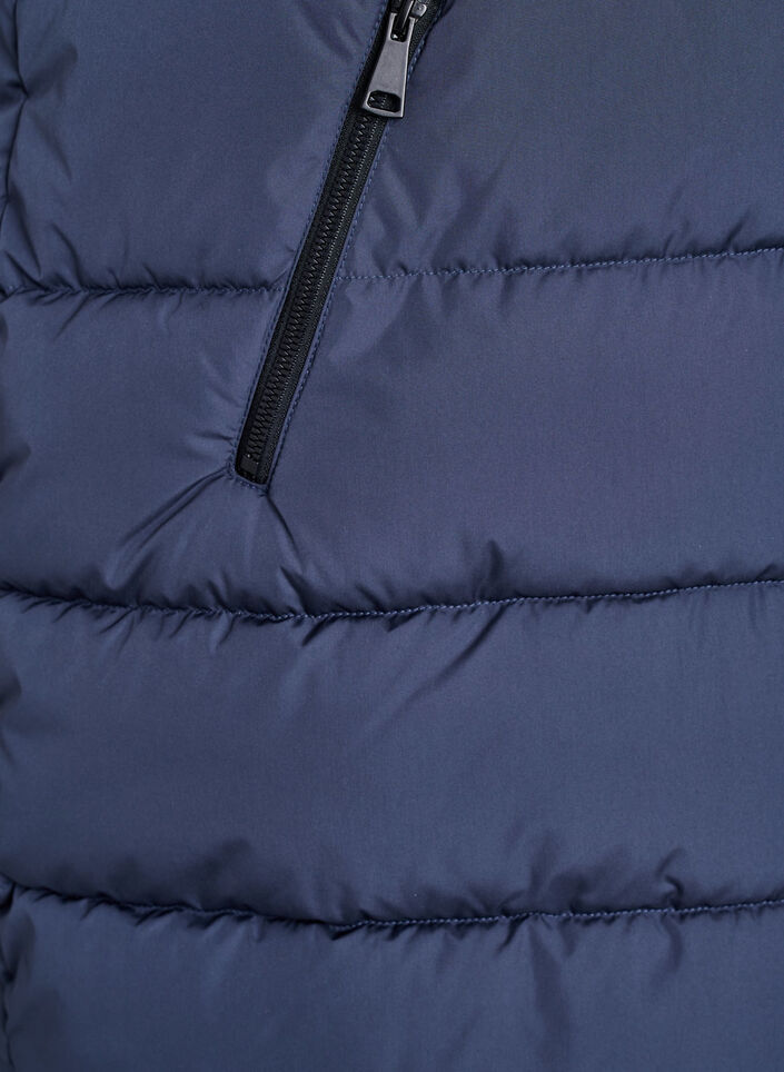 Veste longue avec capuche et poches, Bleu, Packshot image number 3